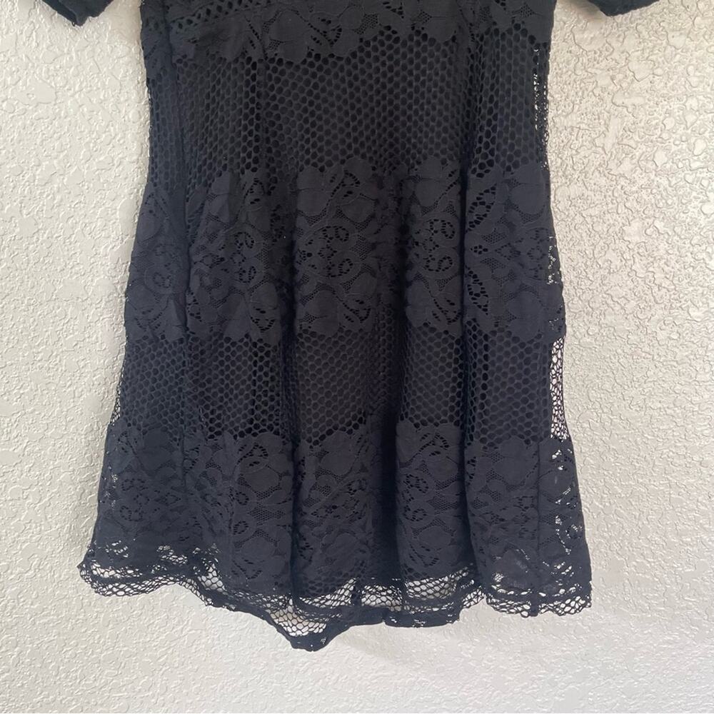 Free People Be Your Baby Lace Mini Dress Fit n Flare in Black Size XS EUC - Picture 9 of 11
